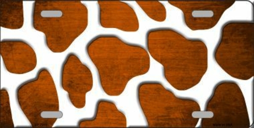 Smart Blonde LP-7011 Orange White Giraffe Print Oil Rubbed Metal Novel