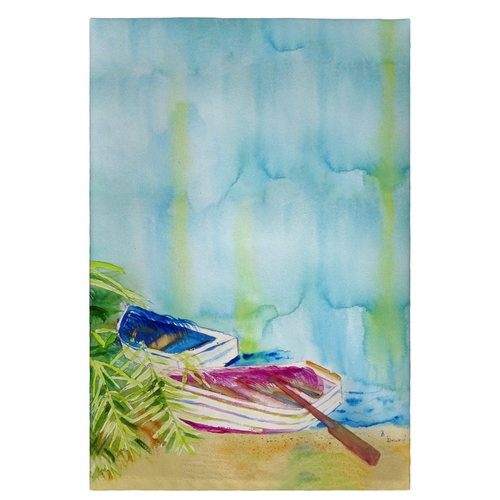 Betsy Drake GT809 20 x 20 in. Watercolor Rowboats Guest Towel