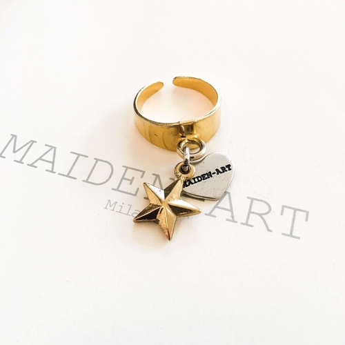 Star Ring in Gold. Stackable rings. Star Jewelry, Charm Ring.