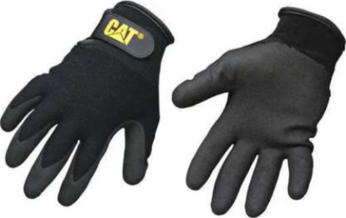 Boss CAT017419L Dipped & Dotted Nitrile Coated Palm Gloves, Gray -