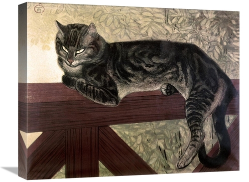 Global Gallery GCS-280139-22-142 22 in. Cat on the Balustrade Art Prin