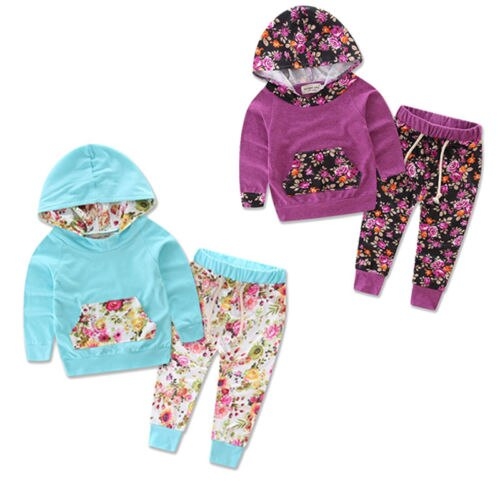 Floral print Baby Girls clothing set Long Sleeve