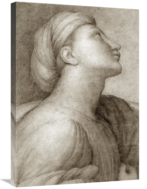 Global Gallery GCS-278063-30-142 30 in. Profile of a Face in the Style