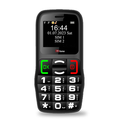 TTfone TT220 Big Button Mobile with USB Cable, Giffgaff SIM