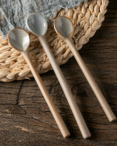 Ceramic Long and Short Spoons