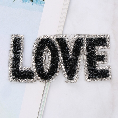 1PC Alphabet LOVE Motifs Sticker Hotfix Iron on