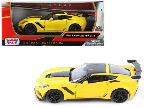 2019 Chevrolet Corvette ZR1 Yellow with Black Accents 1/24 Diecast