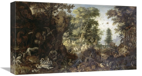 Global Gallery GCS-282802-22-142 22 in. The Garden of Eden with Eve Te