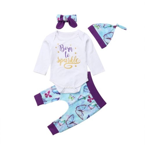 Newborn Baby Girls Floral Cotton Tops Romper