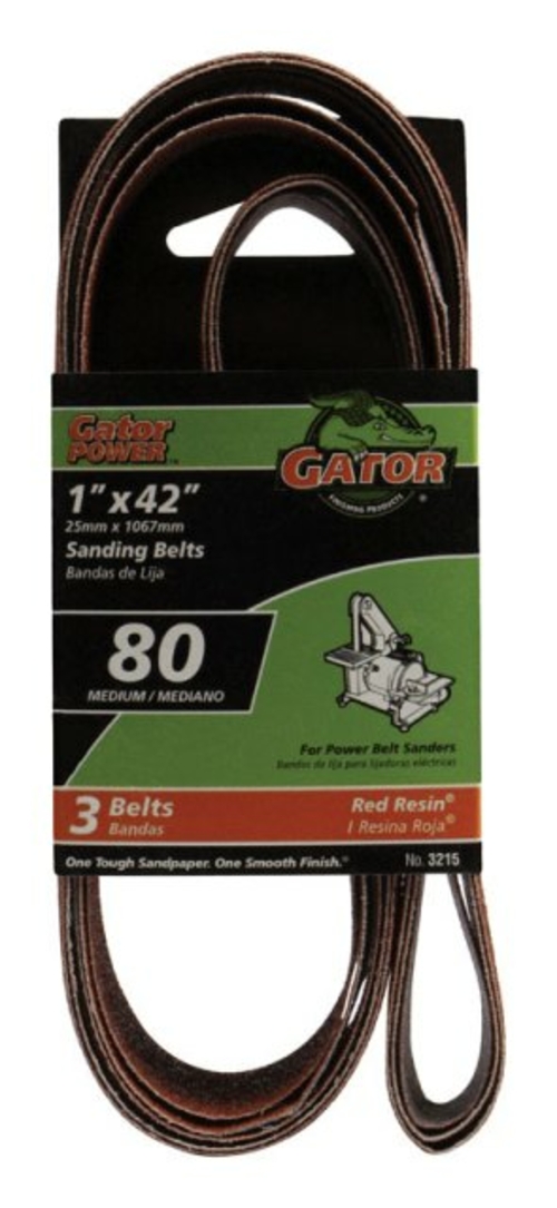 Gator Grit 3215 1 x 42 in. Sanding Belt  80 Grit - 