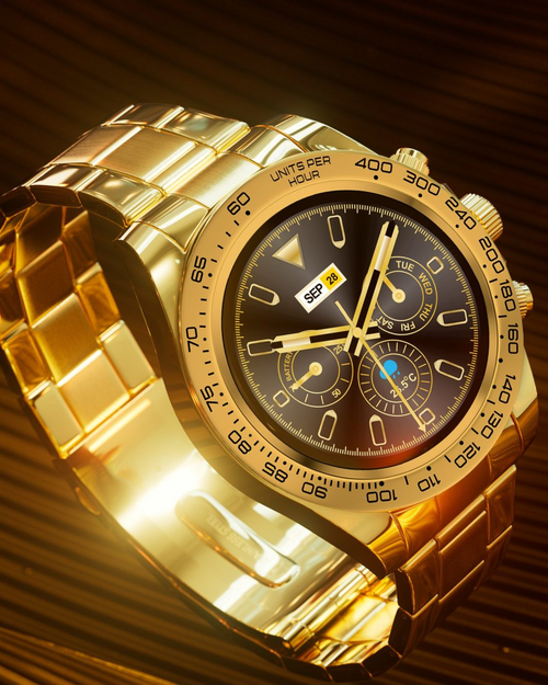 Gold luxury bluetooth calling smartwatch