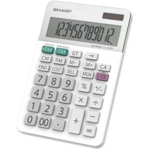 Sharp SHREL334W EL334W 10 Digit - Mini Desktop Basic Calculator