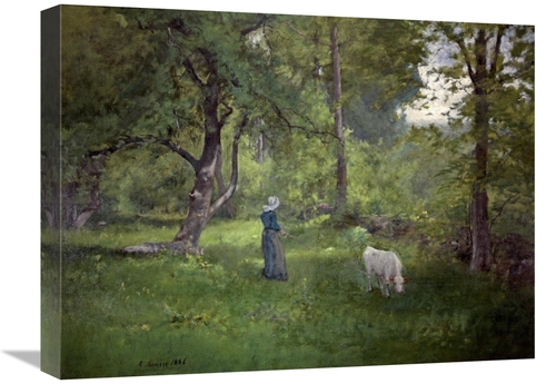 22 in. Taking a Walk Art Print - George Inness
