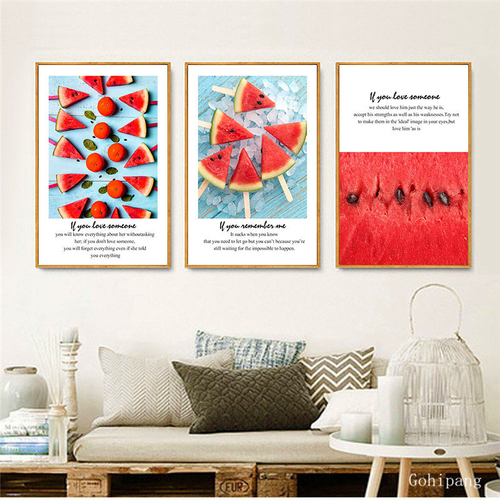 Creative Watermelon Nordic Canvas Painting Wall