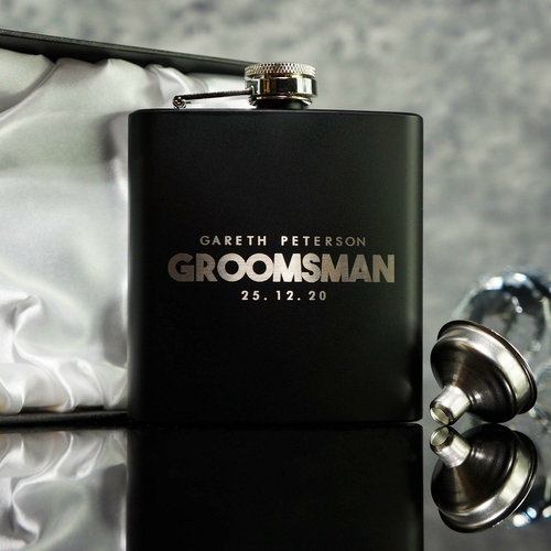 BEST MAN Father the Bride Groomsmen Gift Personalized Flask