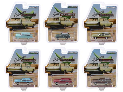 \Estate Wagons\" 6 piece Set Series 4 1/64 Diecast Model Cars by