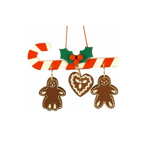 ULBR 10-0438 Christian Ulbricht Ornament - Candy Cane with Hanging Gin