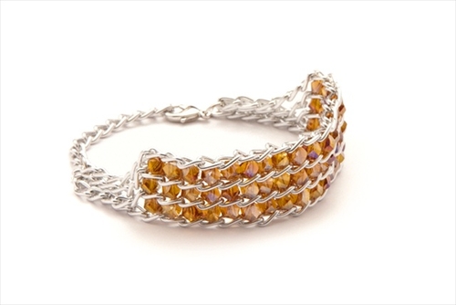 Alexander Kalifano FCB-LST Fabulous Glass Bracelet - Light Smoked Topa