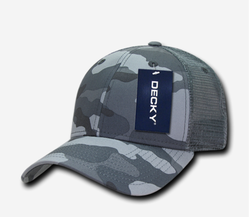 Decky 218-URB Structured Camo Trucker Caps - Urban