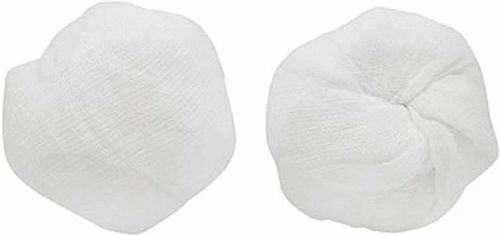 Dukal Round Fluff Sponges 4". Case of 500 Soft Cotton Sponges for