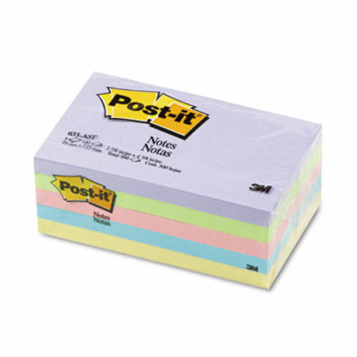 Sticky note Notes 655-AST 3 x 5- Five Pastel Colors- 5 100-Sheet Pads/