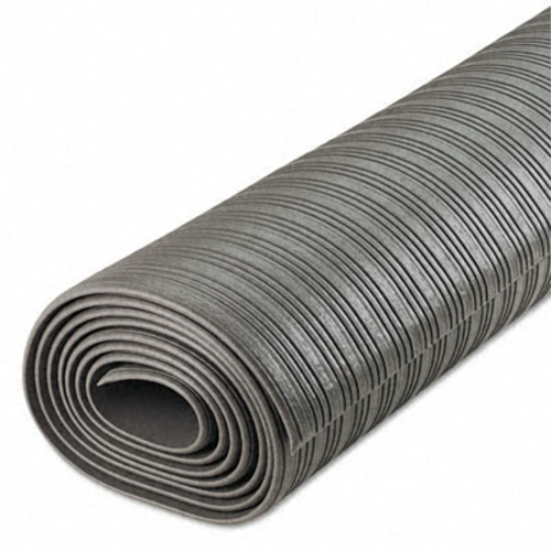 Crown FL3610GY Ribbed Antifatigue Mat- Vinyl- 36 x 120- Gray