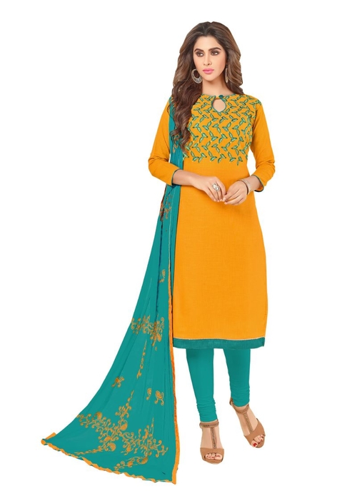 Generic Women's Slub Cotton Salwar Material