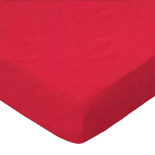 SheetWorld Fitted Crib Sheet - 100% Cotton Woven - Solid Red Woven,