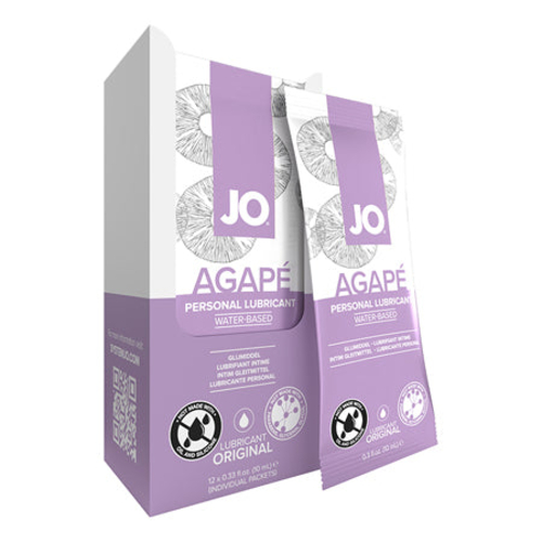 JO Agape Water-Based Lubricant Foils 10mL 12-Pack