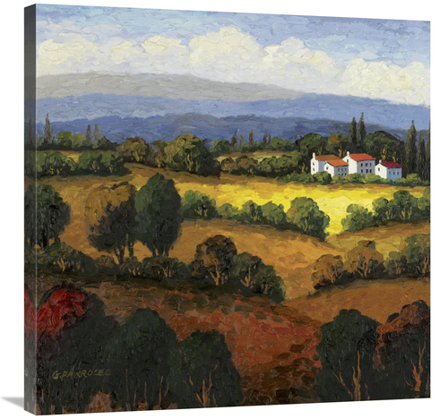 Global Gallery GCS-128588-3030-142 30 x 30 in. Golden Hills II Art Pri