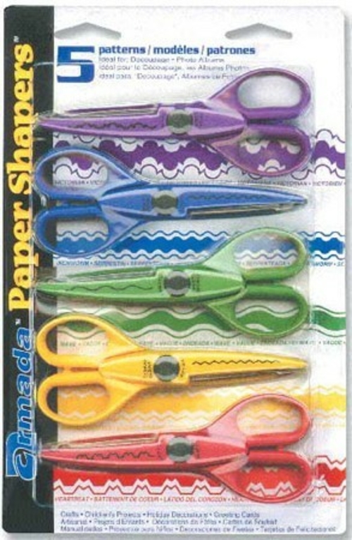 Armada Art 7005c 5 Pack Paper Shapers (Victorian  Inchworm  Wave  Pink