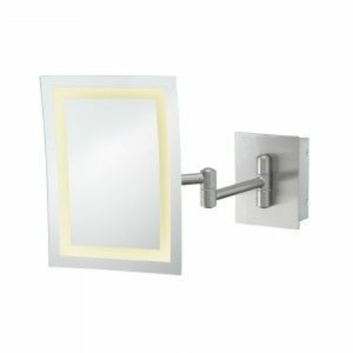 Aptations 913-55-83 Single-Sided LED Square Wall Mirror - Rechargeable