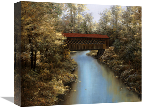 Global Gallery GCS-137374-16-142 16 in. Covered Bridge Art Print - Dia