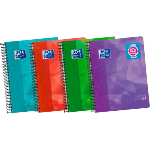 Notebook Oxford European Book 5 Micro perforated Multicolour A4 5