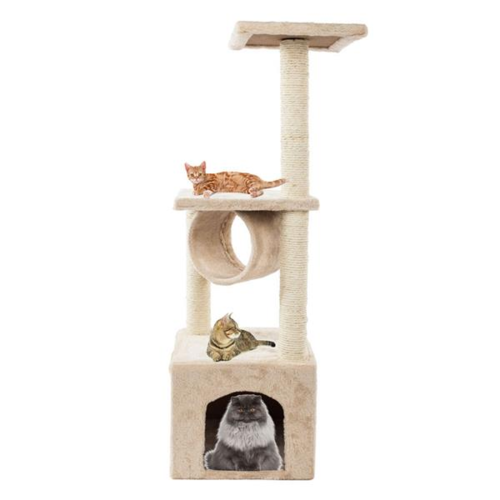 36" Solid Cute Sisal Rope Plush Cat Climb Tree Cat Tower