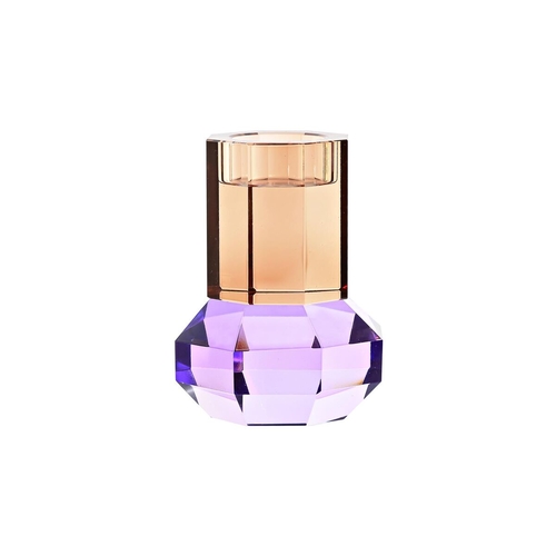 Candleholder DKD Home Decor Crystal Lilac Orange Bicoloured 9 x 9 x 12