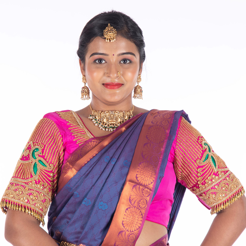 Main Bright Pink Bridal Blouse  image