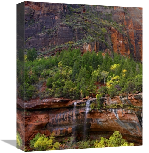 Global Gallery GCS-452141-16-142 16 in. Cascades At Emerald Pools,