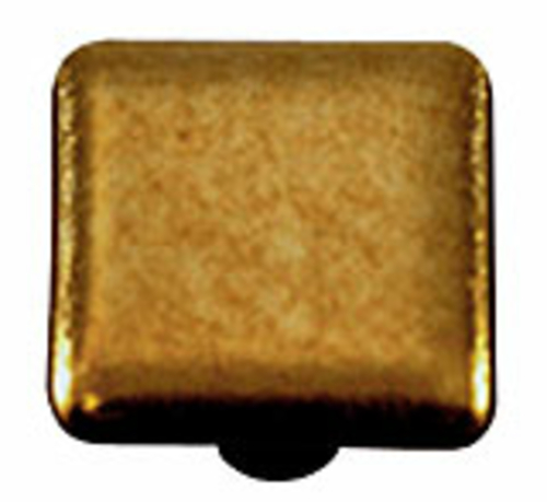 Hot Knobs HK4003-KA Metallic Gold Square Glass Cabinet Knob - Aluminum