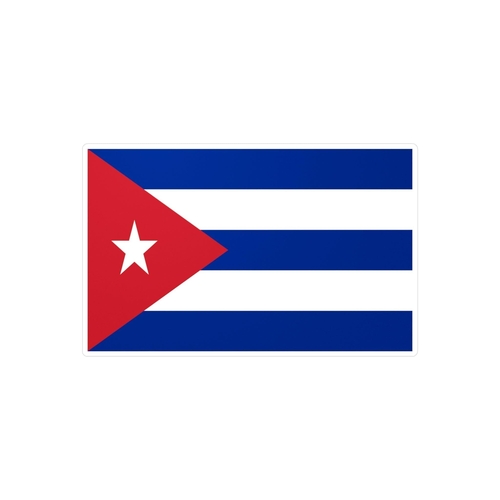 Autocollant Drapeau de Cuba en plusieurs tailles