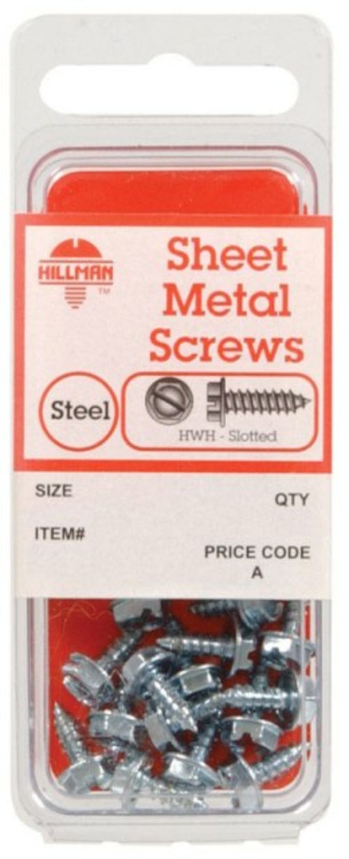 Hillman 5311 Zinc Plated Steel Sheet Metal Screws  8 x 1 in. - pack of