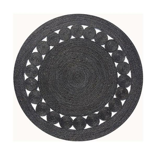 Dot Rose Black Classic Rug 100Rnd