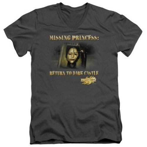Trevco Mirrormask-Missing Princess Short Sleeve Adult V-Neck 30-1 Tee&