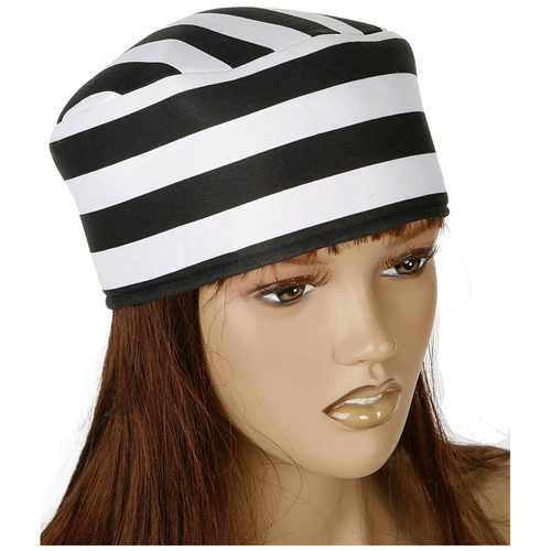 Hat Striped Black