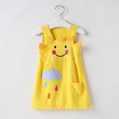 Toddler Baby Girls Sleeveless Cartoon Sun Cloud