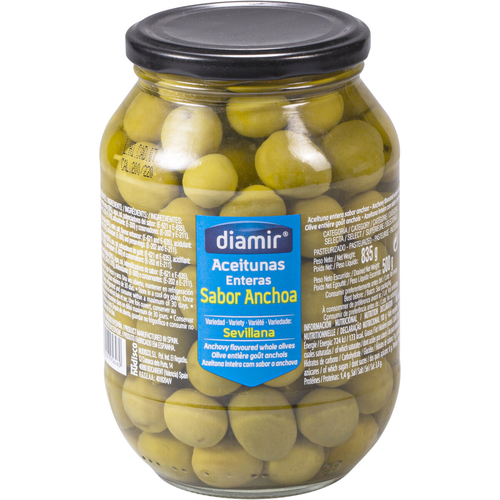 Olives Diamir 835 ml Stuffed with Anchovies