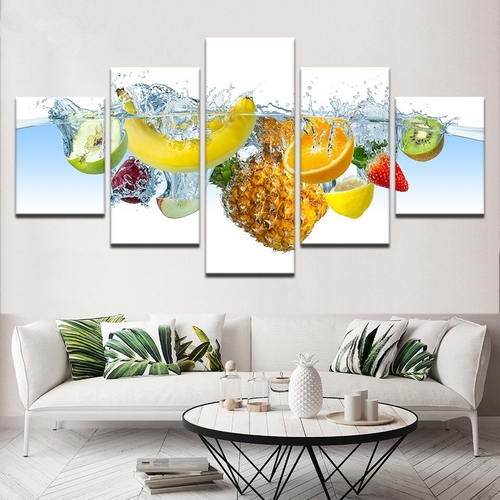 HD Printed Fruits Poster Picture 5 Pcs