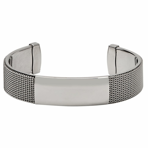 Creative Gifts 002455 0.63 in. Stainless Steel Meshlike Cuff Bracelet