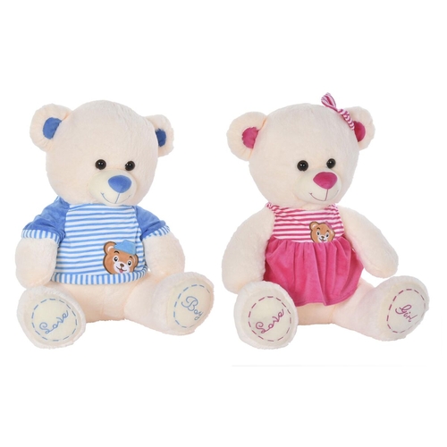 Teddy Bear DKD Home Decor Beige Blue Pink Children's Bear 25 x 25 x 50
