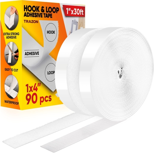 Hook and Loop Tape Roll with Heavy Duty Adhesive Industrial Strength